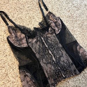 BRAND NEW Black Lace Corset Top - Victoria’s Secret 43D